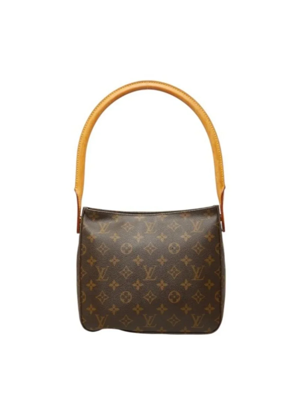 Louis Vuitton Monogram Looping MM Shoulder Bag Brown Leather